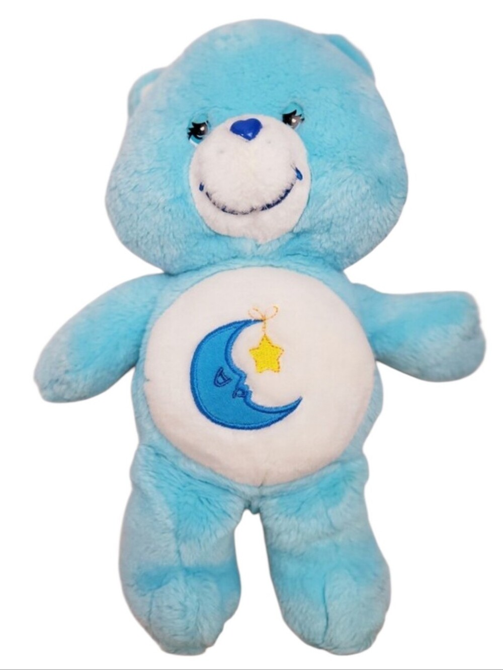 Vintage Care Bears Blue Bedtime Bear Crescent Moon 12” Plush 2002